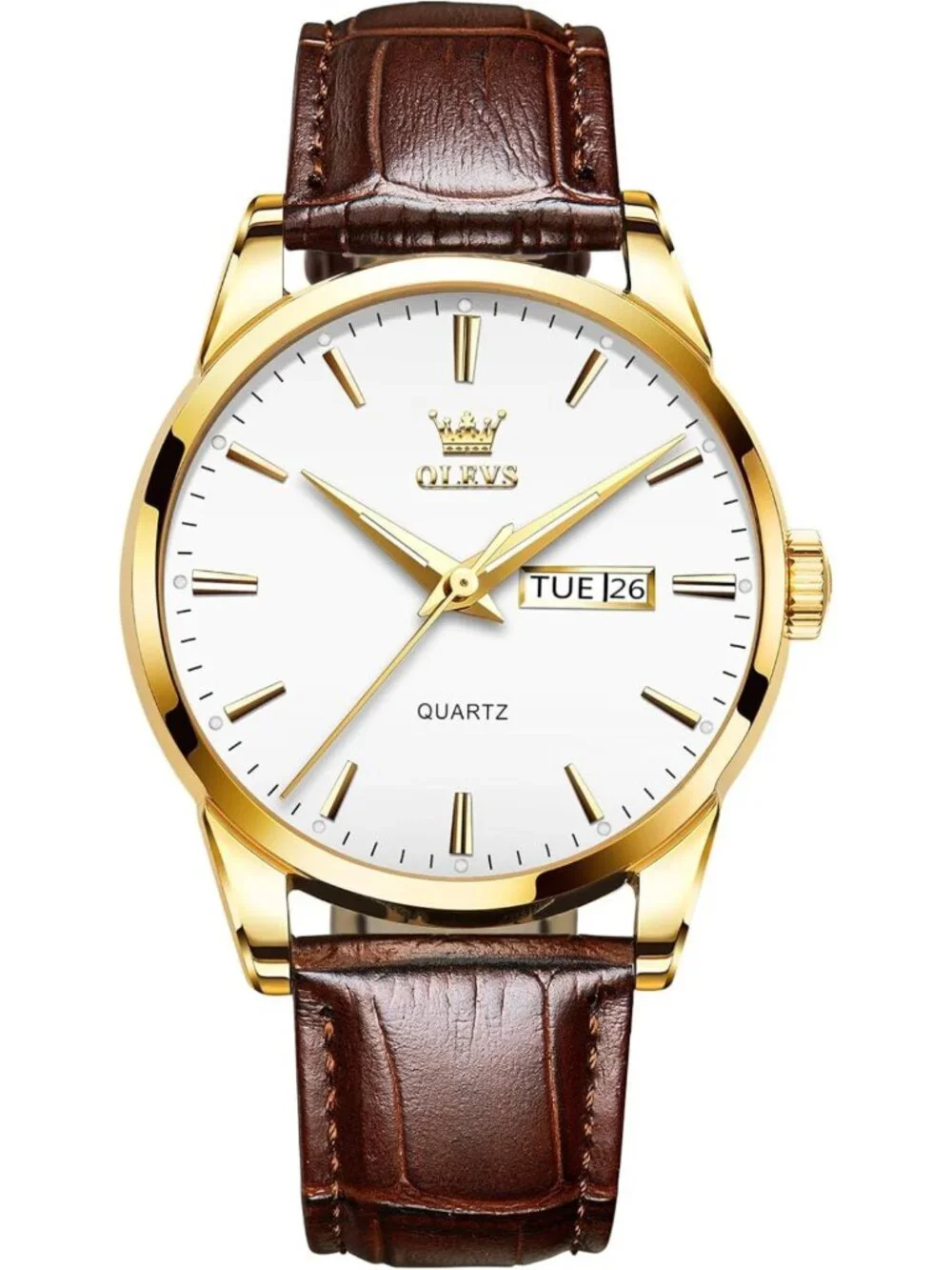 Stylish Casual Leather Watch for Men - Easy Read Analog, Waterproof, Luminous